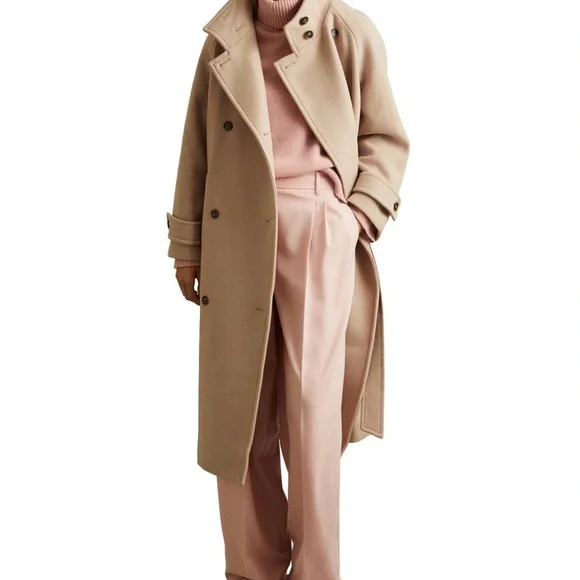Reiss - NWT tan Wool Blend Coat - Picture 3 of 13